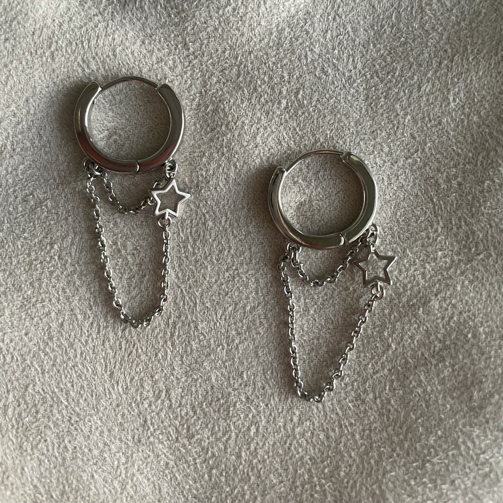 Pura vida silver star earrings